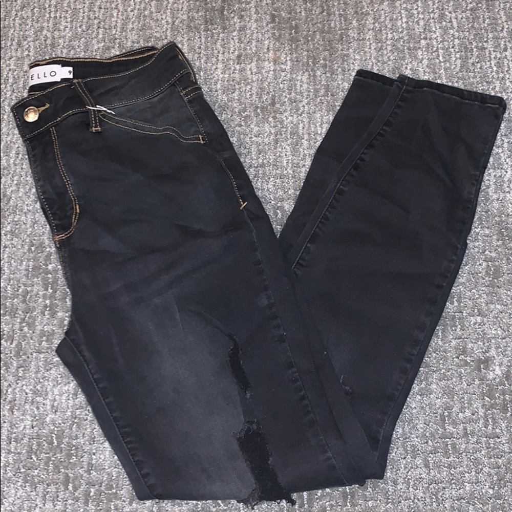 Distressed Black Jeans